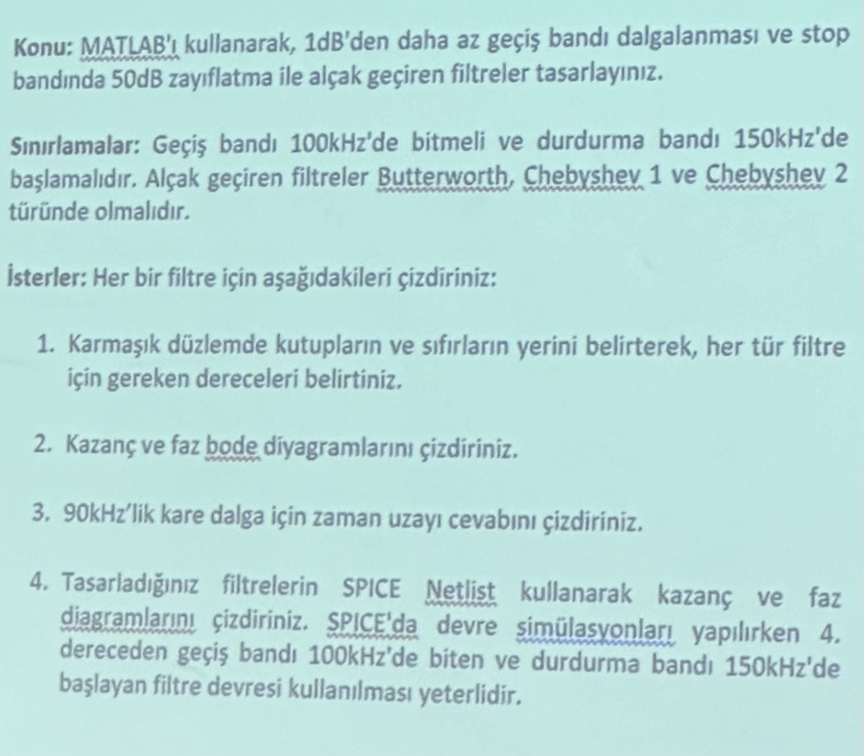 Konu: MATLAB'. kullanarak, 1 dB'den daha az ge i