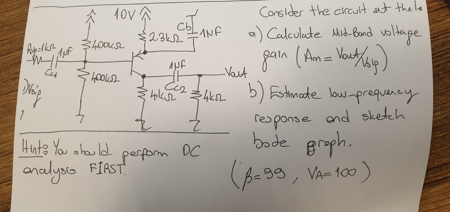 Conslder the circult at the Figure a ) Calculate