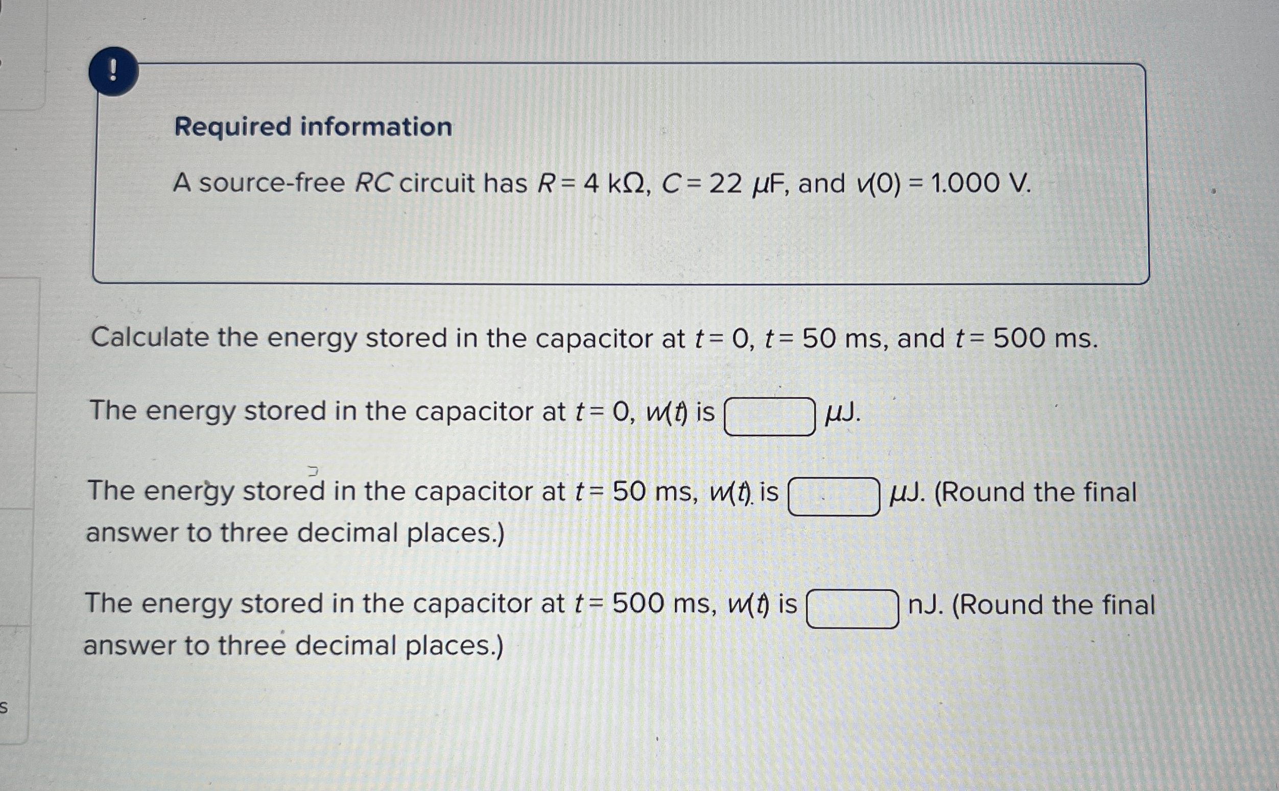 ! Required information A source - free R C
