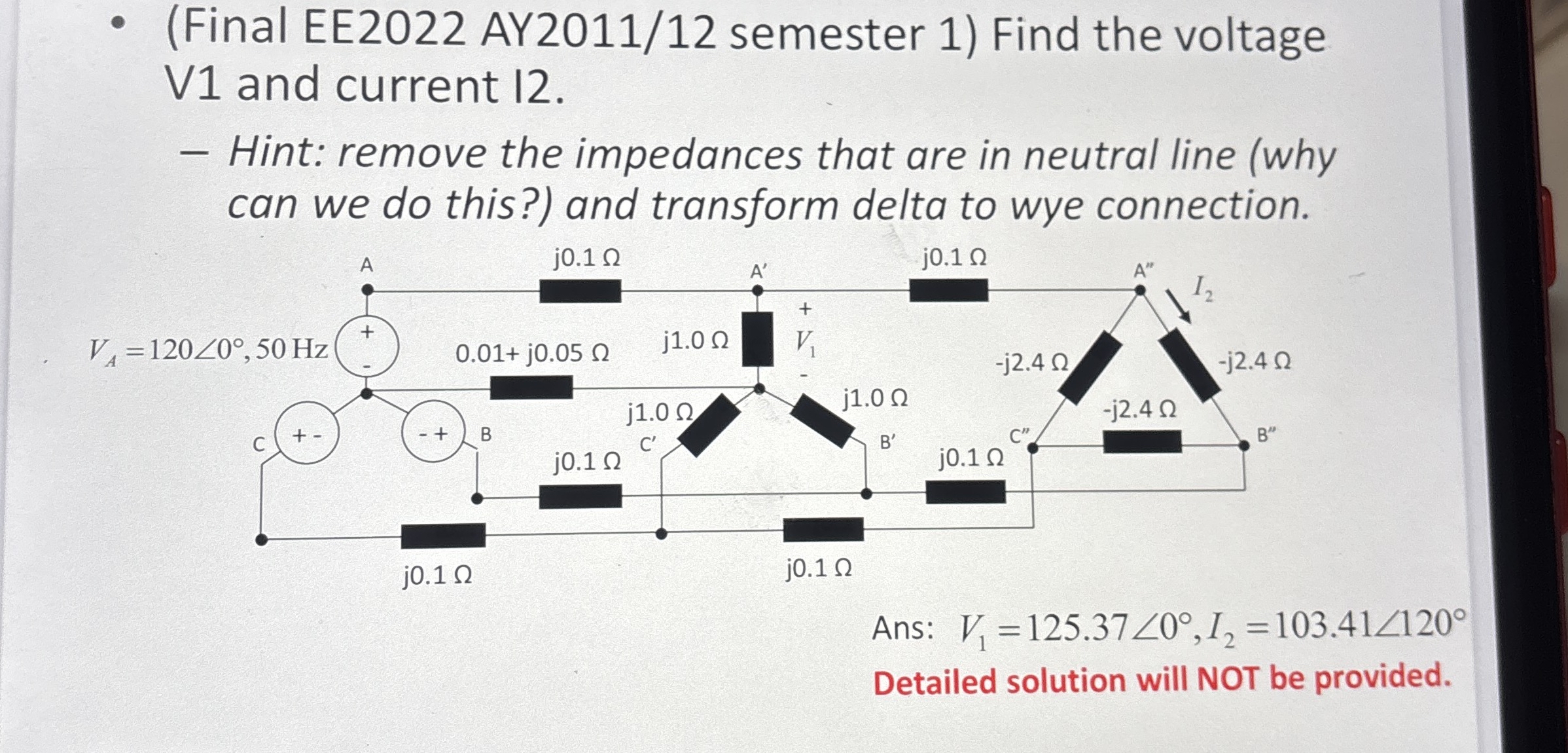 ( Final EE 2 0 2 2 AY 2 0 1 1 / 1 2 semester 1 )