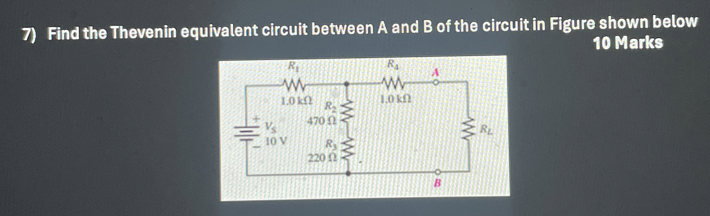Find the Thevenin equivalent circuit between A