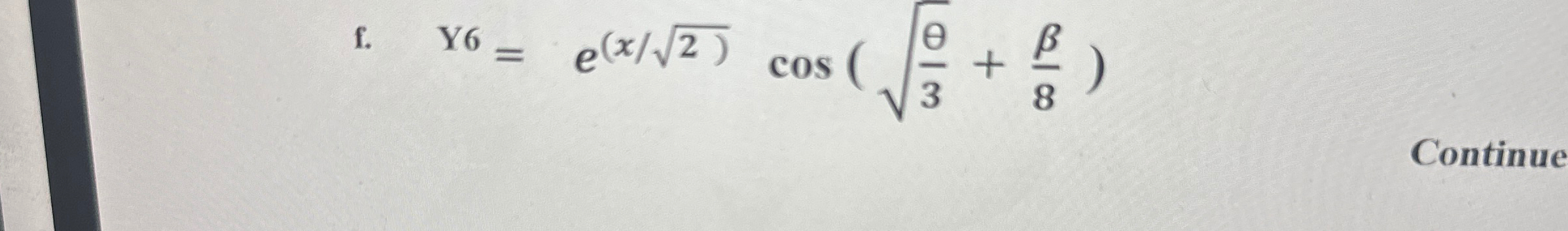 I need help on how to put this in excel x is 5 ,