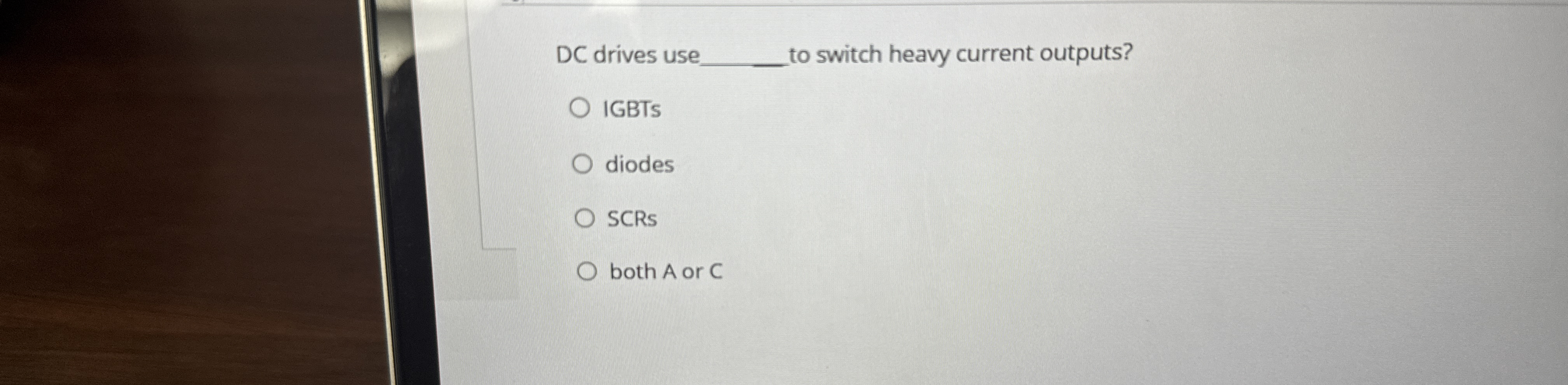DC drives use to switch heavy current outputs?