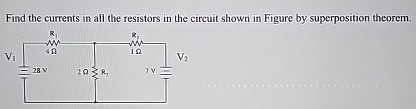 Find the currents in all the resistors in the
