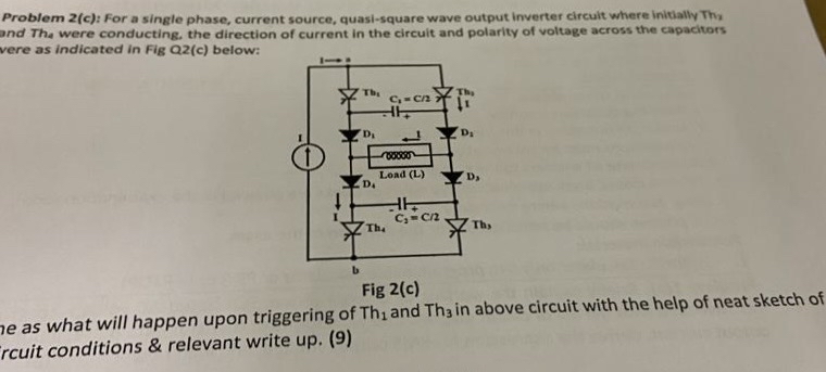 Problem 2 ( c ) : For a single phase, current
