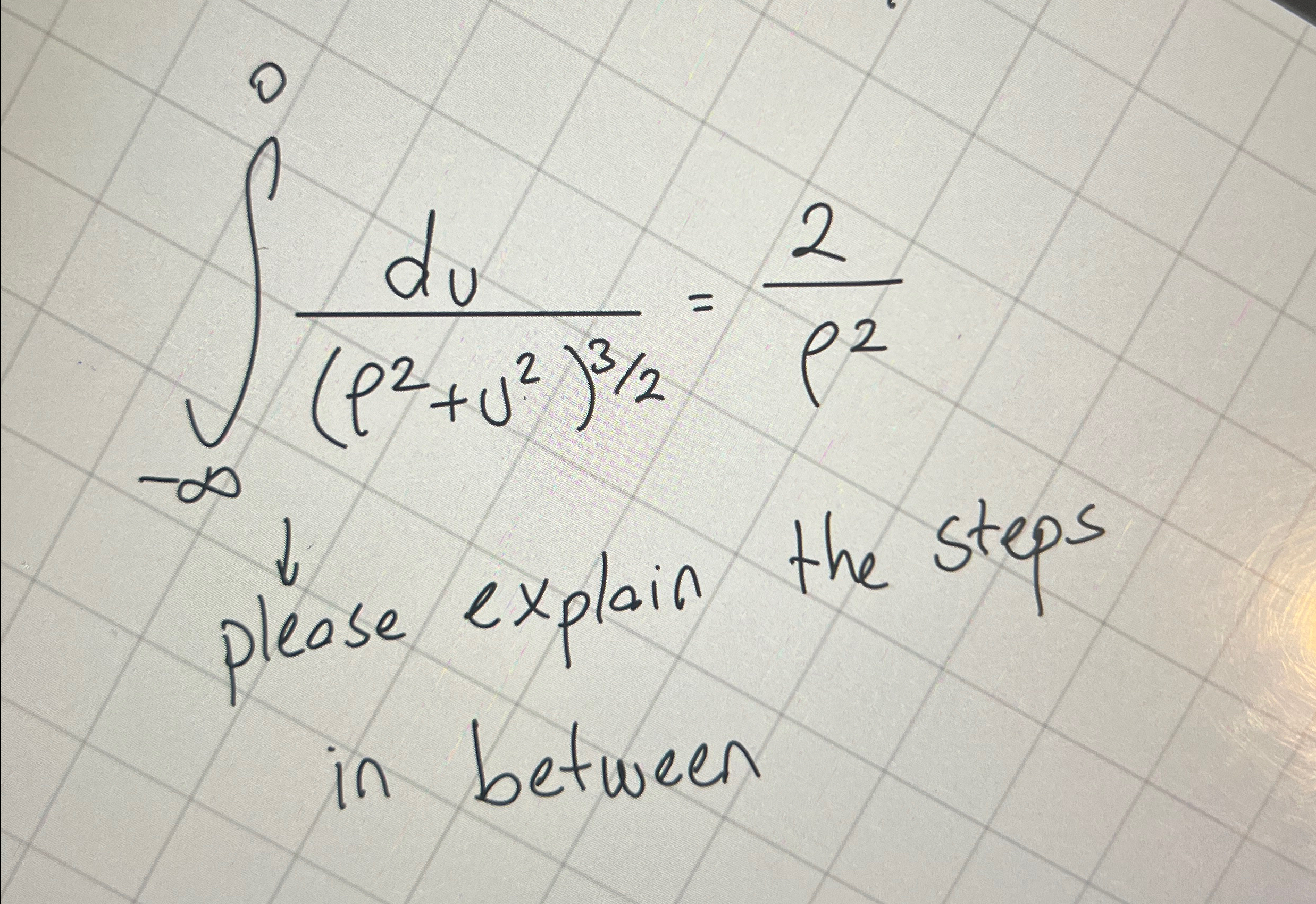 - 0 d u ( 2 + u 2 ) 3 2 = 2 2 please explain the