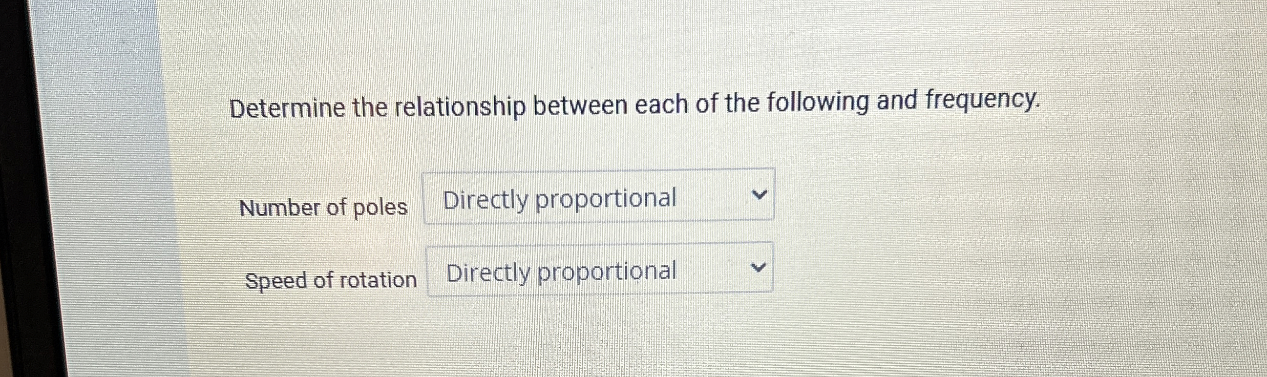 Determine the relationship between each of the