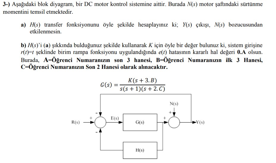 3 - N ( s ) motor aft ndaki s rt nme momentini