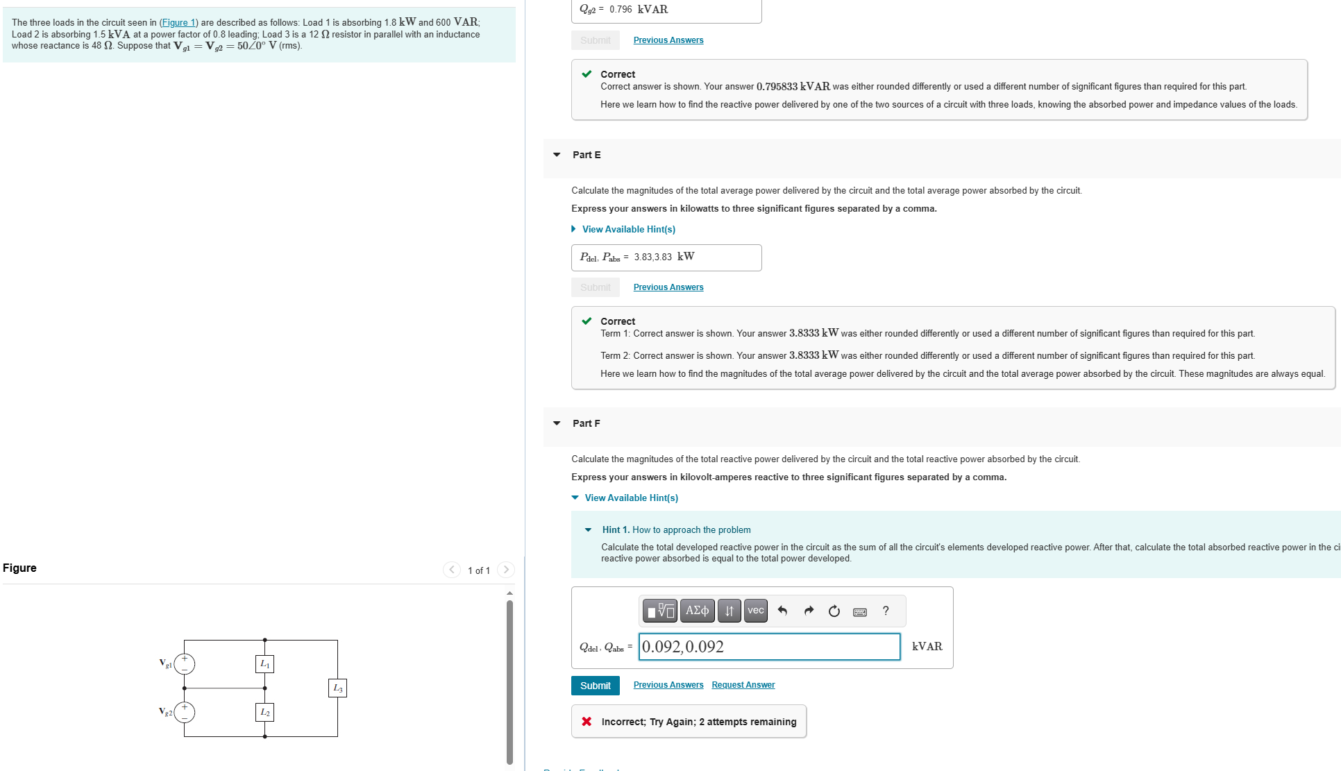 Part F Calculate the magnitudes of the total