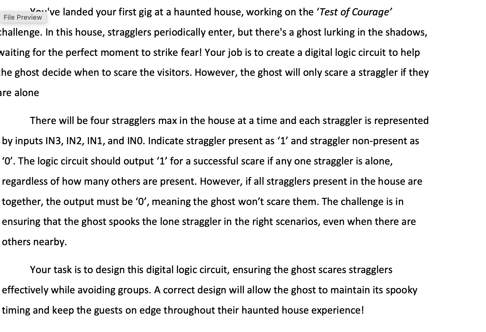 you. ' ve landed your first gig at a haunted