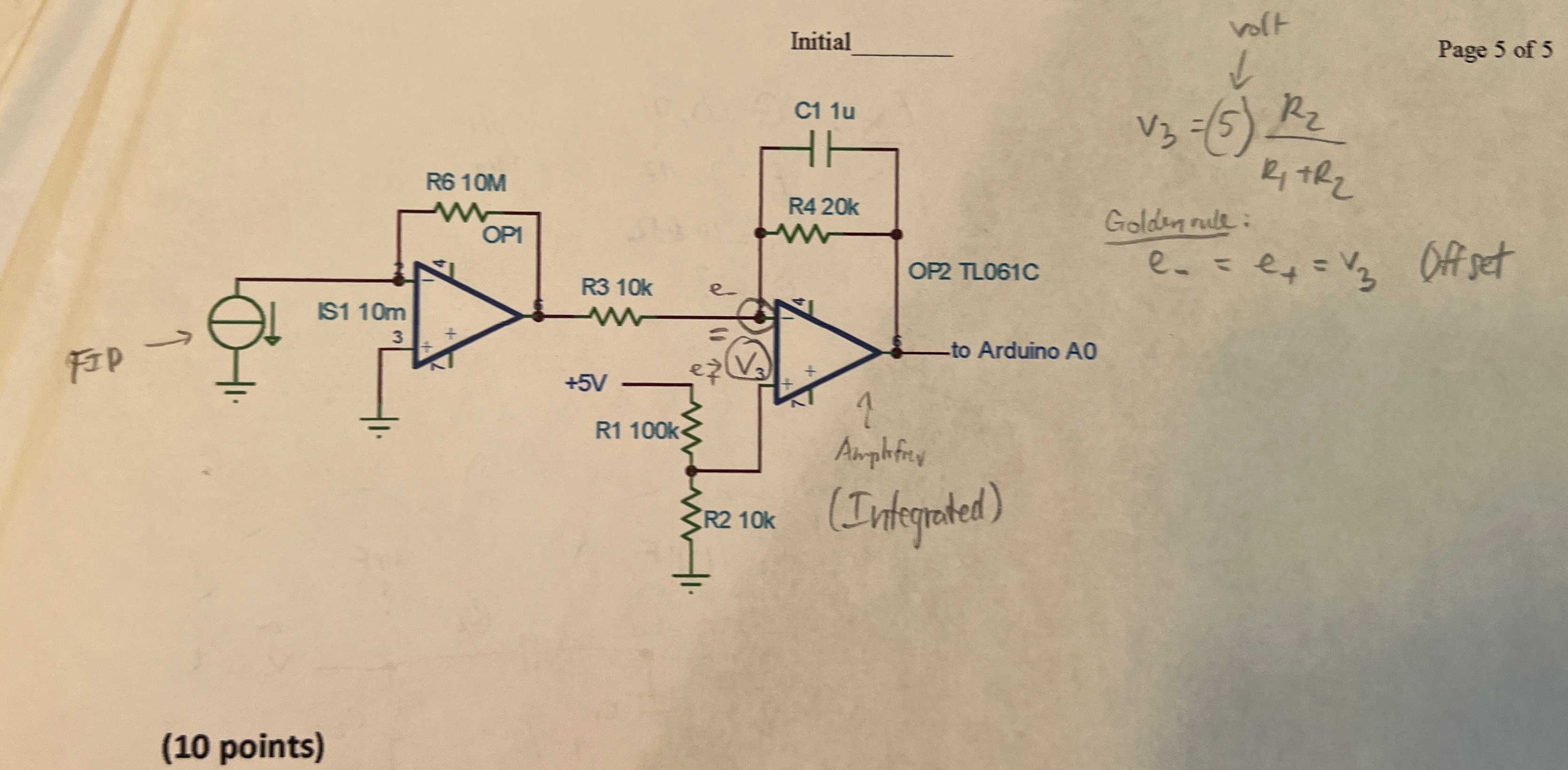 The circuit below is used to amplify current
