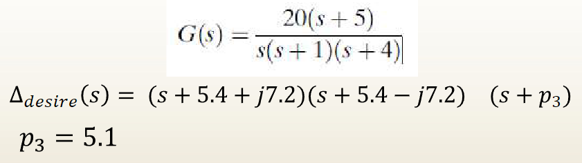 Solve when p 3 = 5 . 1 using matlab, G ( s ) = (