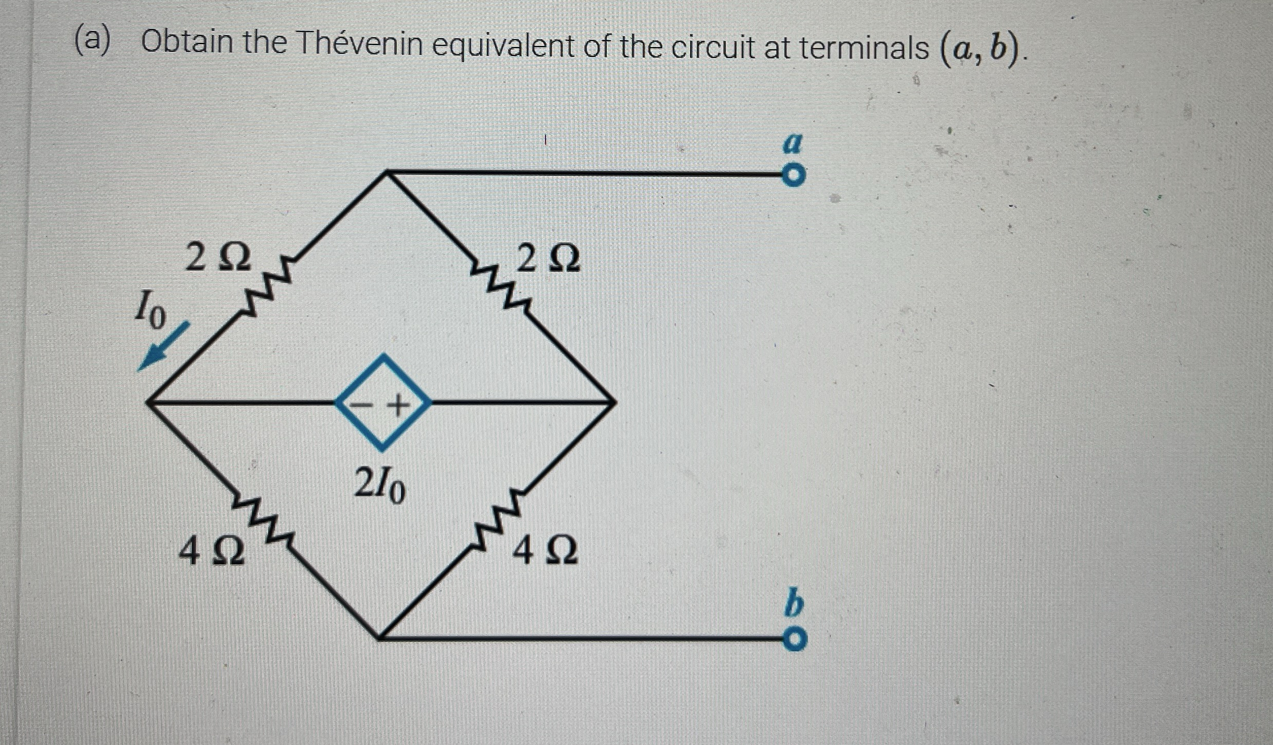 ( a ) Obtain the Th venin equivalent of the