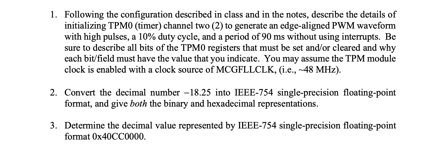 1 . Following the configuration described in