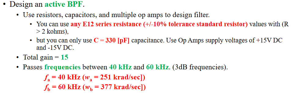 To create my bandpass filter i used a lowpass,