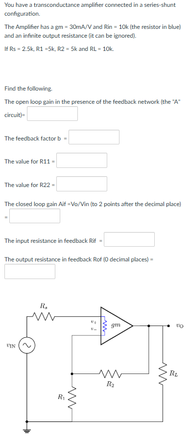 You have a transconductance amplifier connected