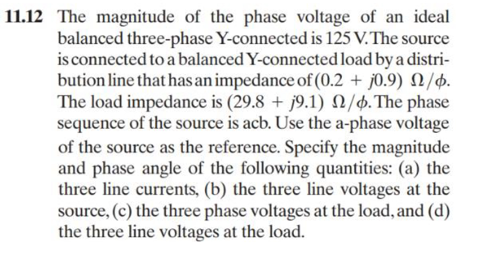 1 1 . 1 2 The magnitude of the phase voltage of