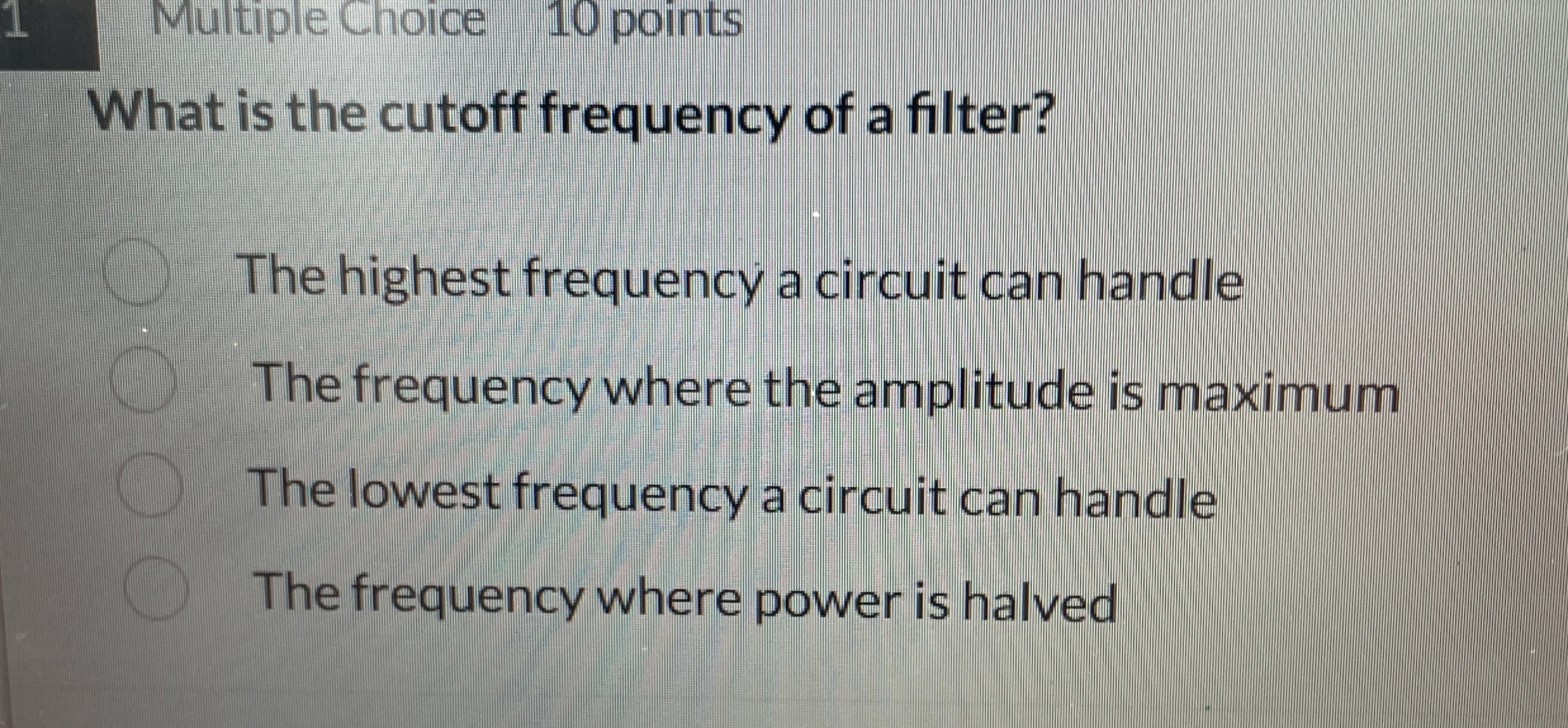 What is the cutoff frequency of a filter? The