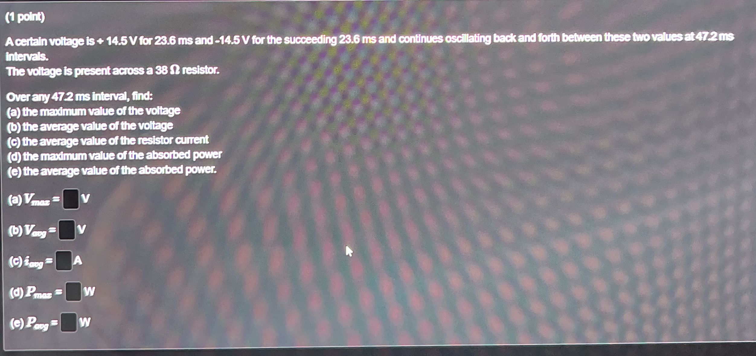 ( 1 ) pointi ) A certalin volige is + 1 4 . 5 V