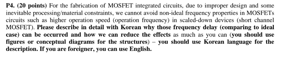 P 4 . ( 2 0 points ) For the fabrication of