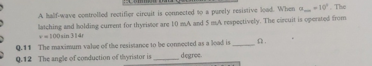 A half - wave controlled rectifier circuit is
