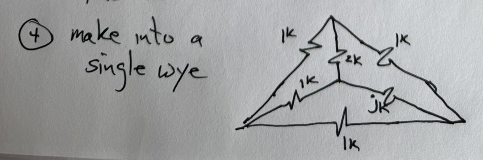 ( 4 ) make into a single wye