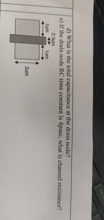 The simplified layout of a pMOS transistor in a 0