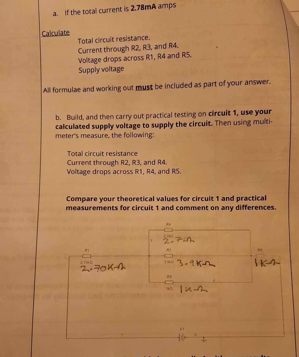 a . If the total current is 2 . 7 8 m A amps