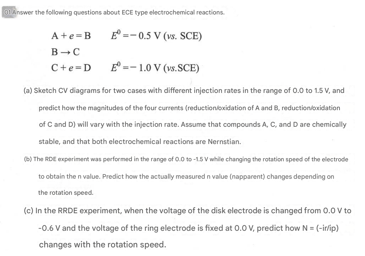 ( c ) In the RRDE experiment, when the voltage of