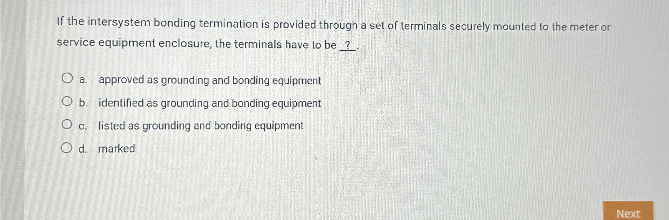 If the intersystem bonding termination is