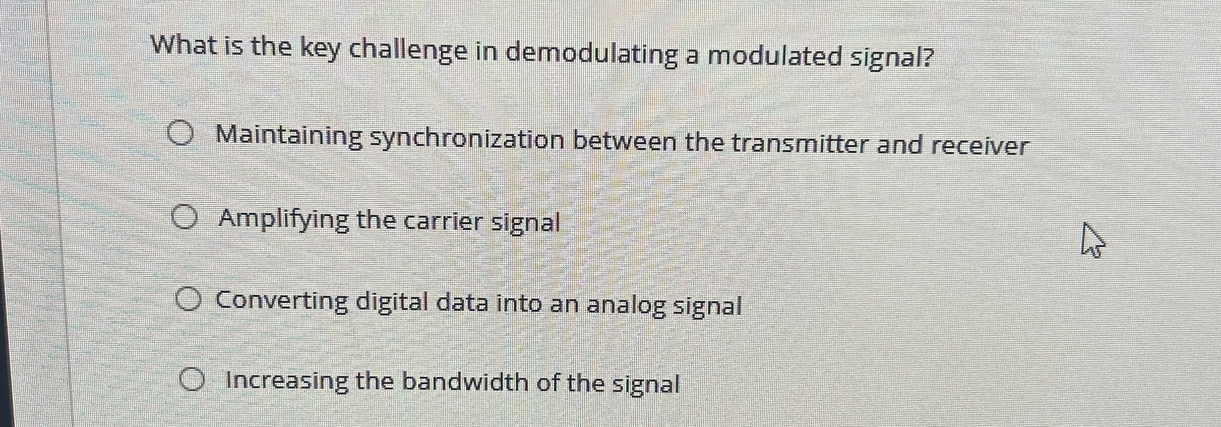 What is the key challenge in demodulating a