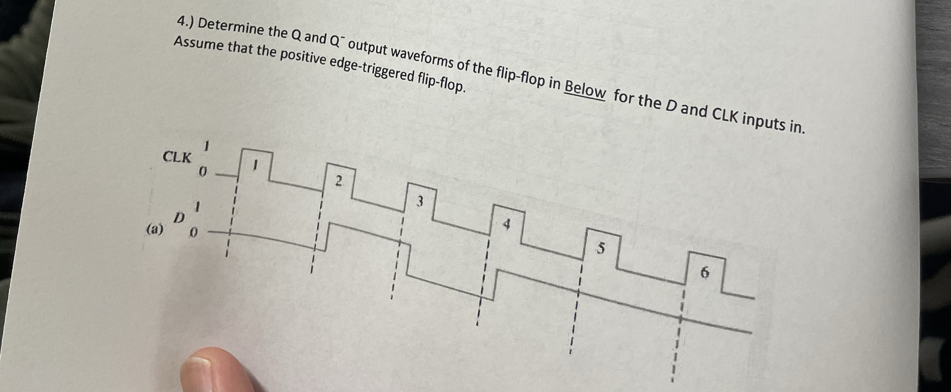 Assume that the positive edge - triggered flip -