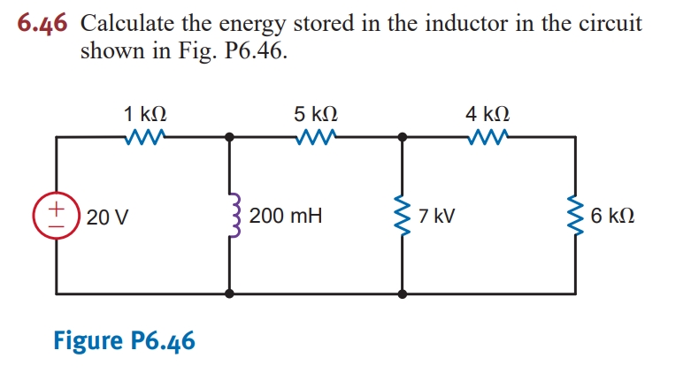 6 . 4 6 Calculate the energy stored in the