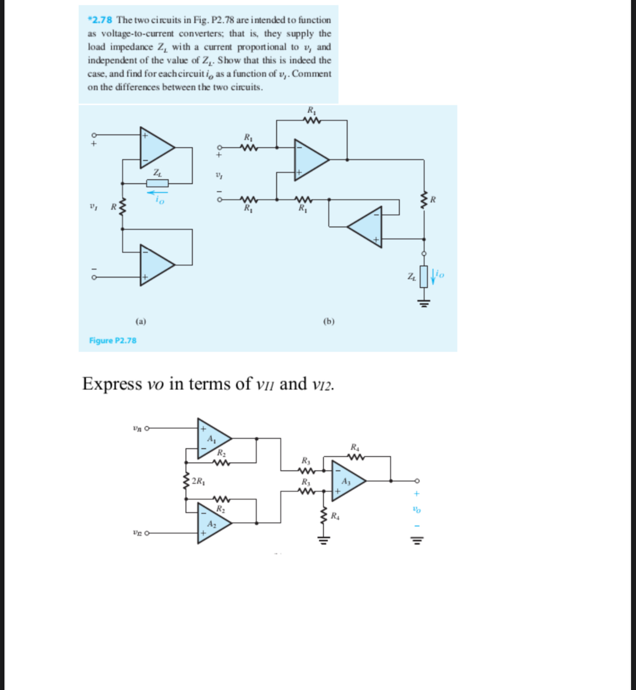 * 2 . 7 8 The two circuits in Fig. P 2 . 7 8 are