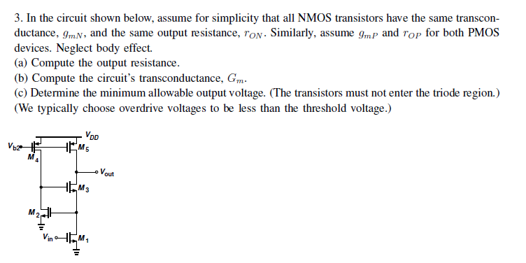 3 . In the circuit shown below, assume for