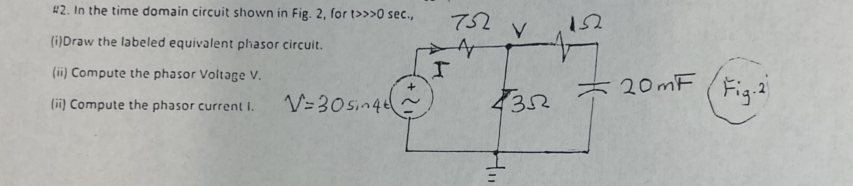 In the time domain circuit shown in Fig. 2 , for