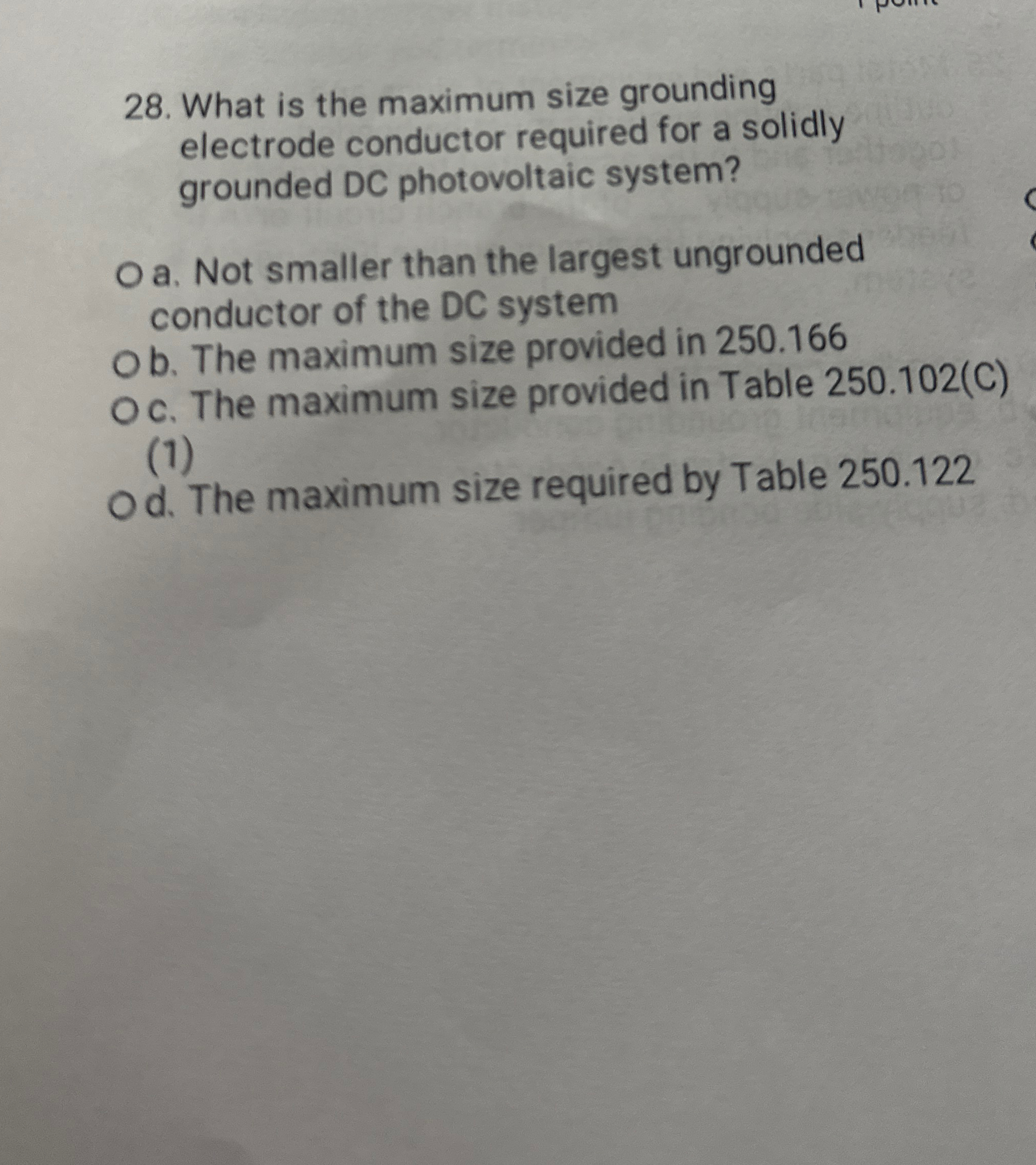 What is the maximum size grounding electrode