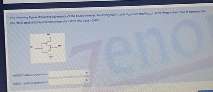 tre Fios and havos trovsittont when Vin = 0 . 5 V