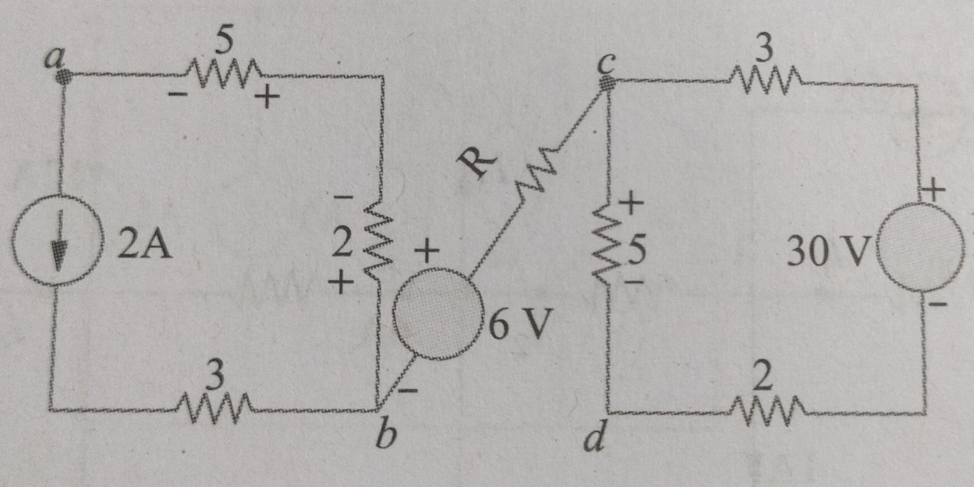 Calculate the voltage between points a and b
