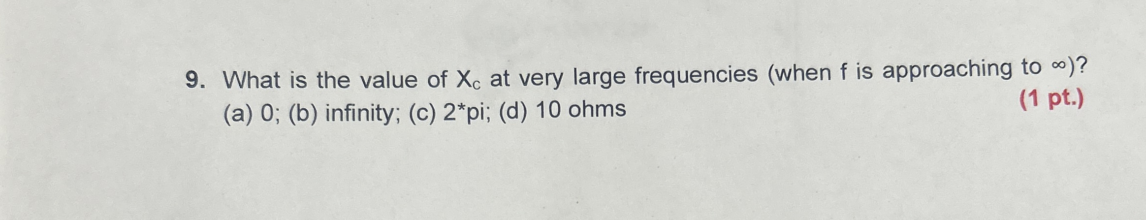What is the value of x c at very large