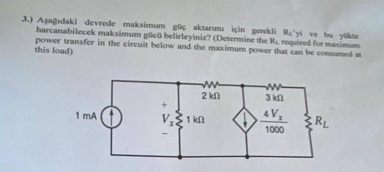 ( Determine the Rl required for maximum power