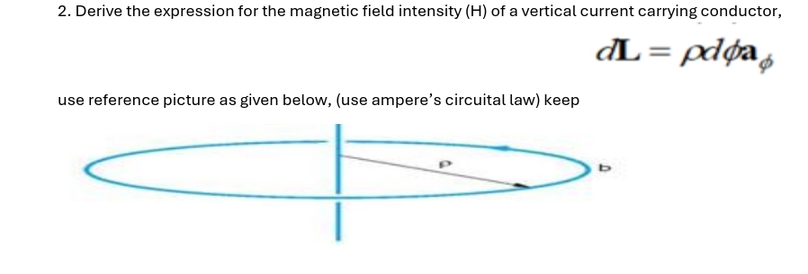 Derive the expression for the magnetic field