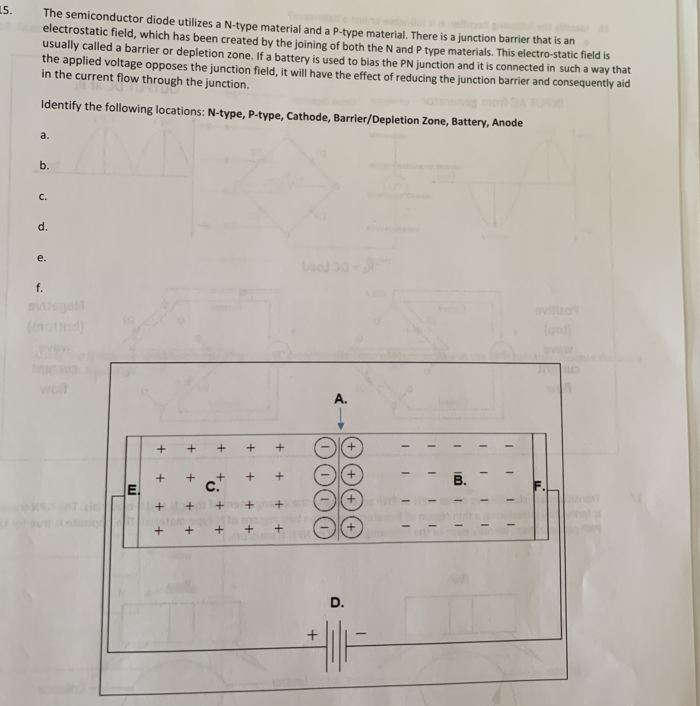 The semiconductor diode utilizes a N - type
