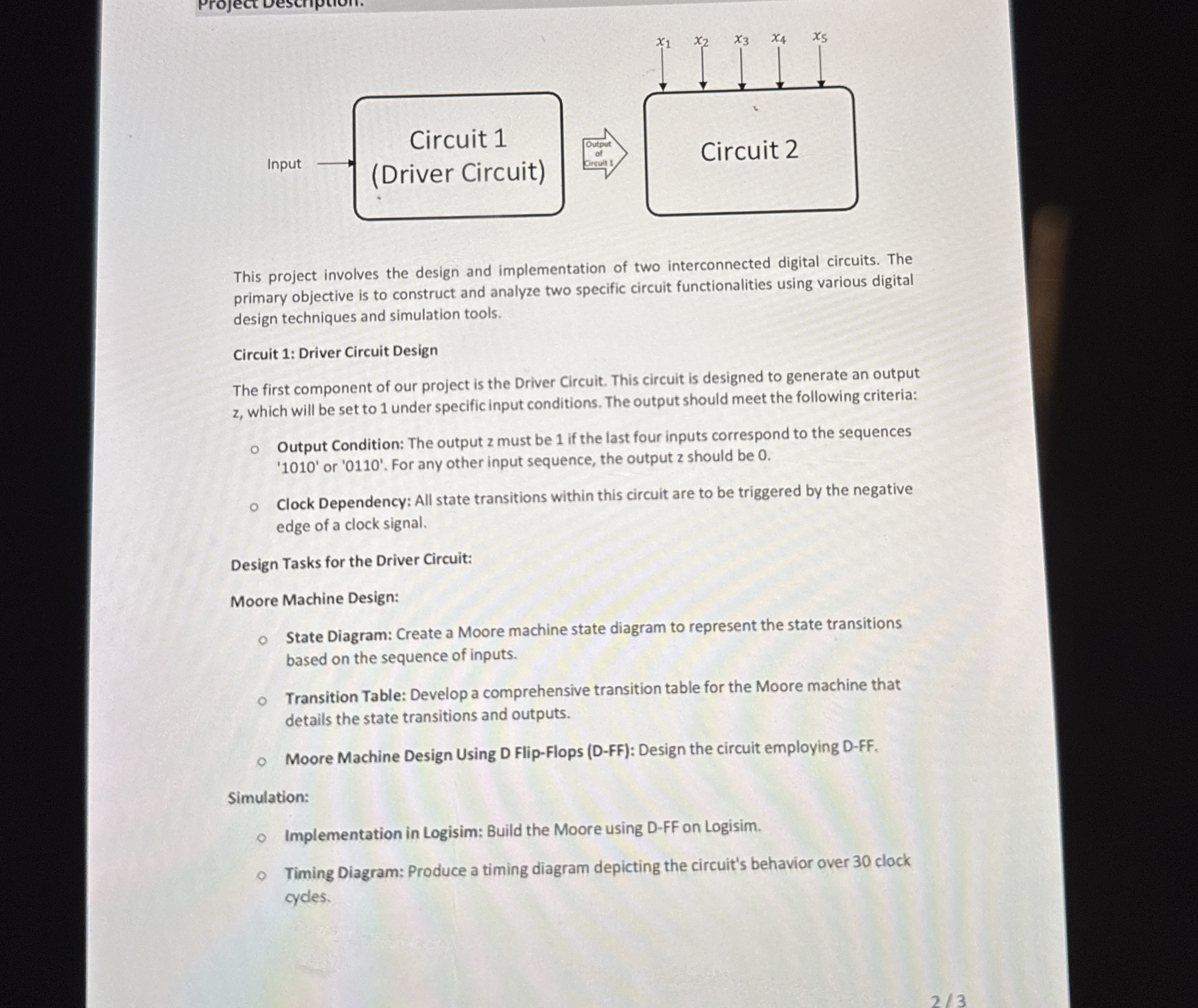 This project involves the design and