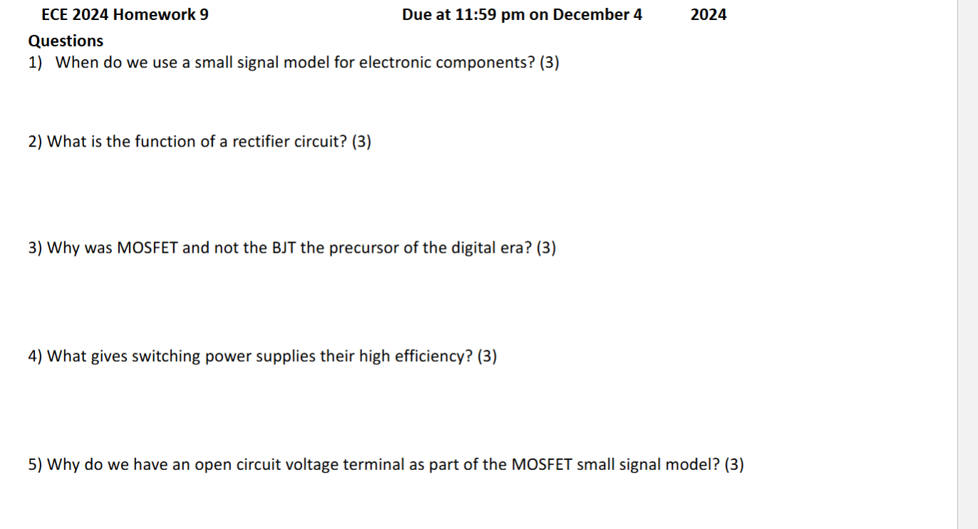 ECE 2 0 2 4 Homework 9 Due at 1 1 : 5 9 pm on