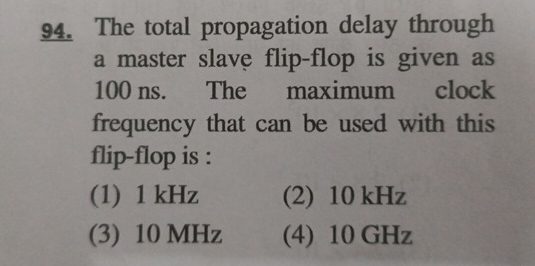 The total propagation delay through a master