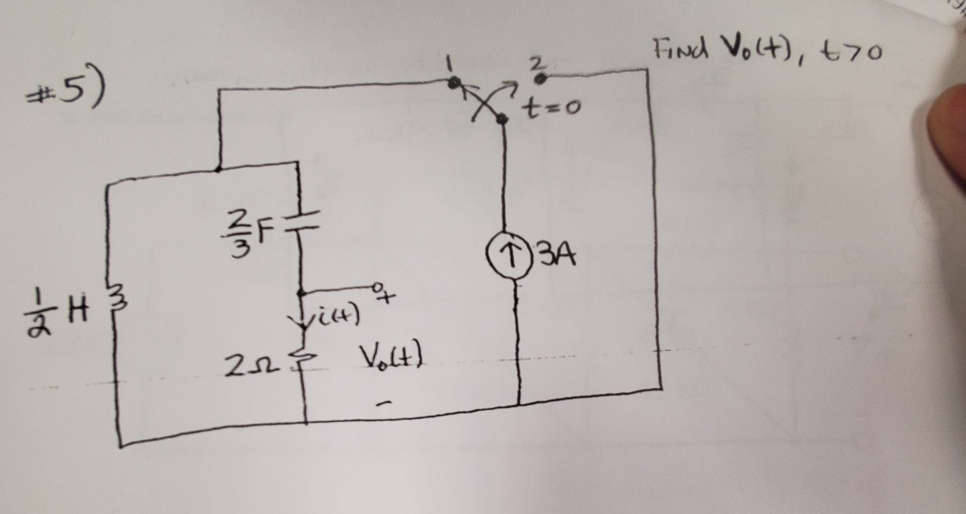 # 5 ) Find Vo ( t ) , t  style=