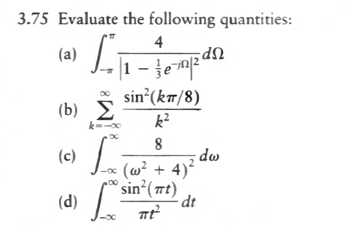 3 . 7 5 Evaluate the following quantities: Just b