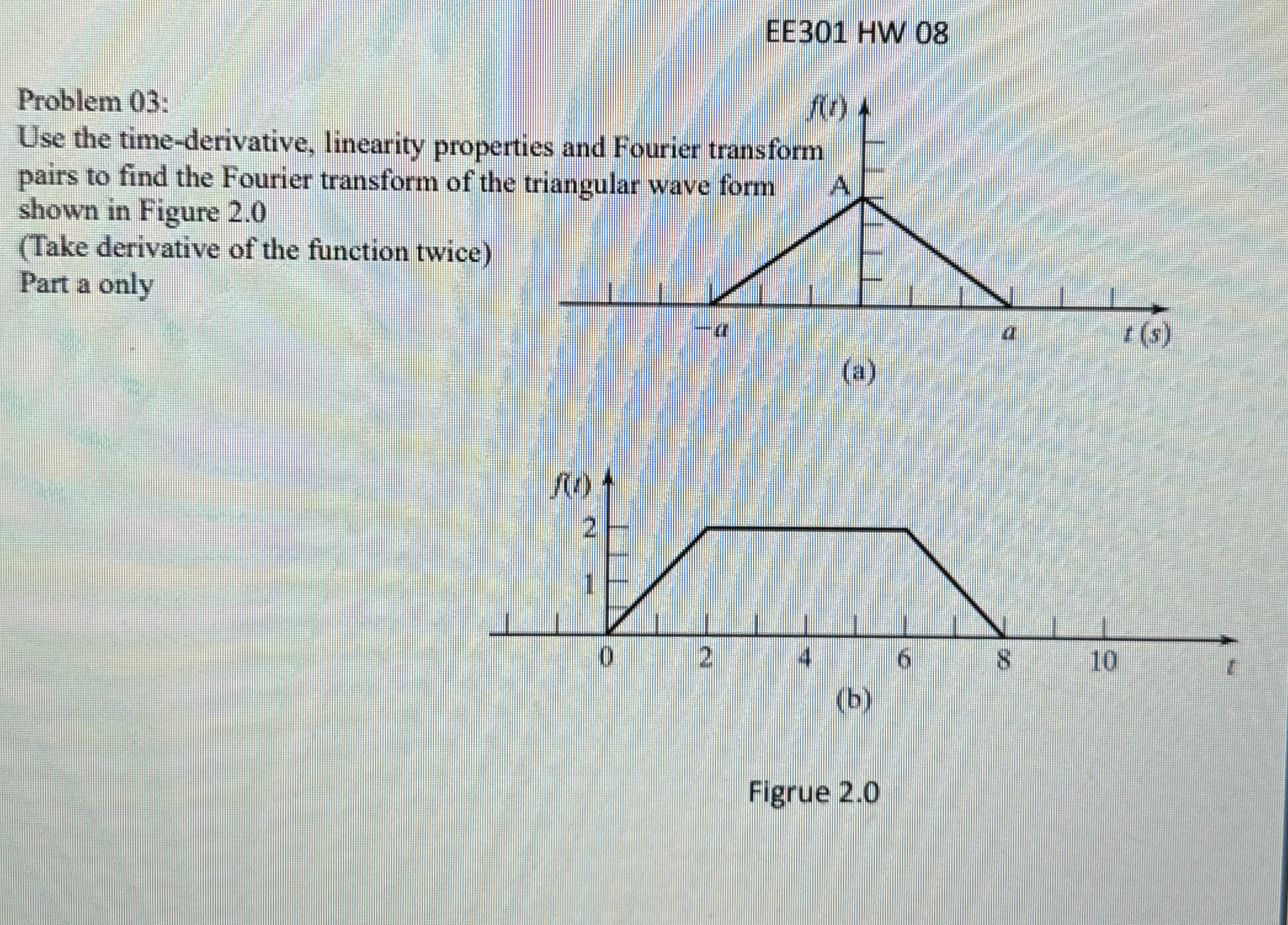 EE 3 0 1 HW 0 8 Problem 0 3 : Use the time -