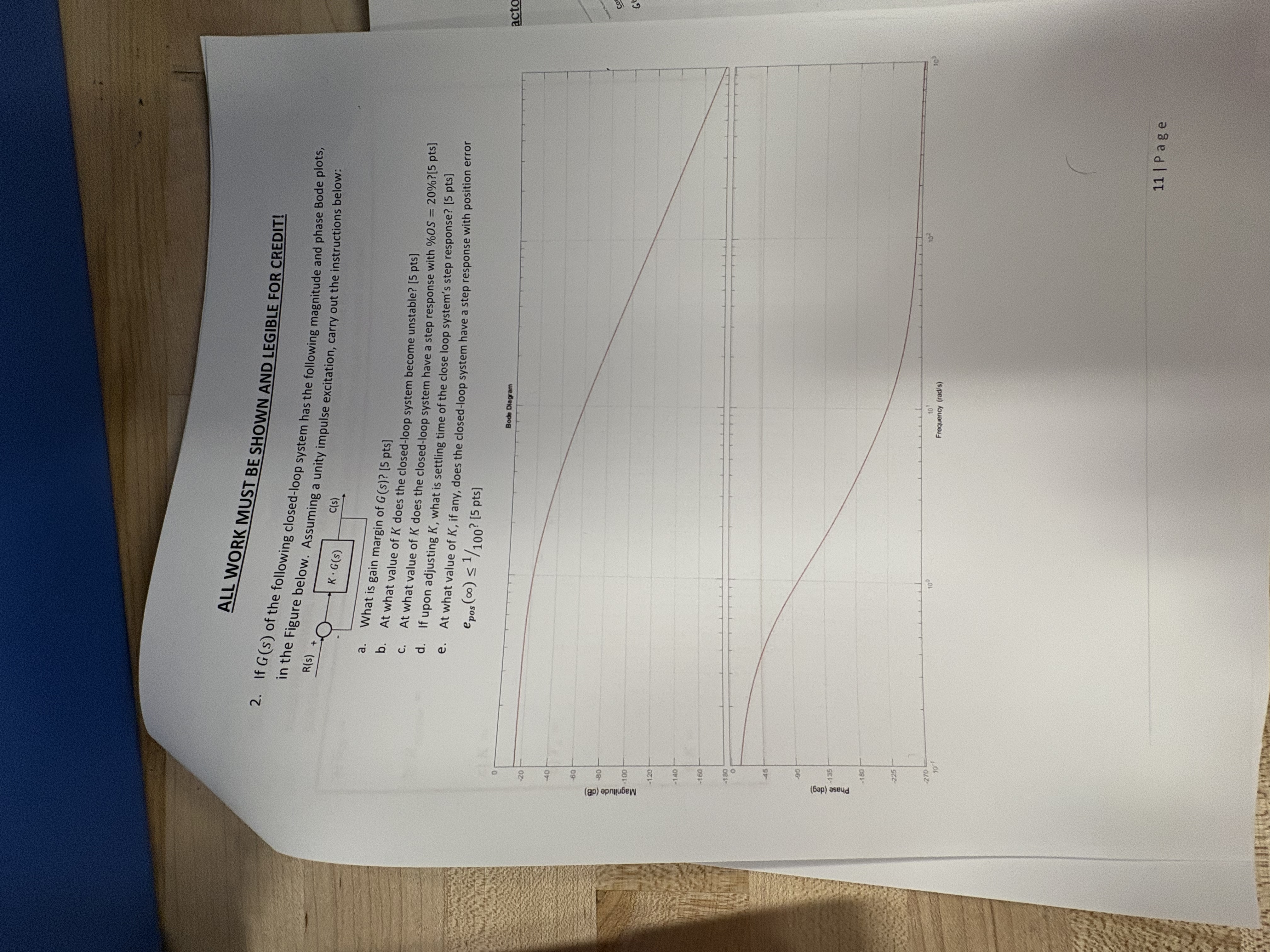 ALL WORK MUST BE SHOWN AND LEGIBLE FOR CREDIT! 2